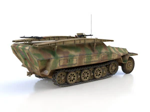 sdkfz 251-7 ausfd - assault engineer vehicle - 542 3D Model