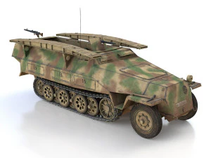 sdkfz 251-7 ausfd - assault engineer vehicle - 542 3D Model