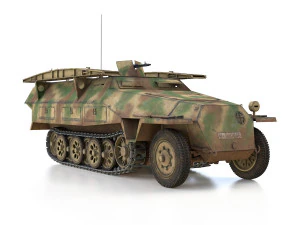 sdkfz 251-7 ausfd - assault engineer vehicle - 542 3D Model