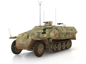 sdkfz 251-3 ausfd - half-track - 3301 3D Model
