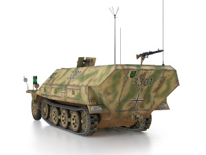 sdkfz 251-3 ausfd - half-track - 3301 3D Модель