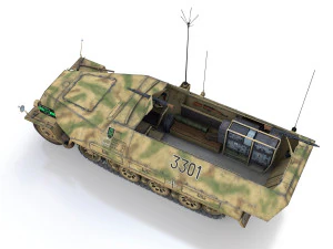 sdkfz 251-3 ausfd - half-track - 3301 3D Model