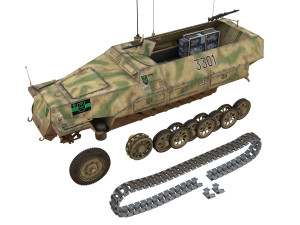 sdkfz 251-3 ausfd - half-track - 3301 3D Модель