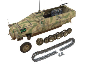 sdkfz 251-3 ausfd - half-track - 3301 3D Model