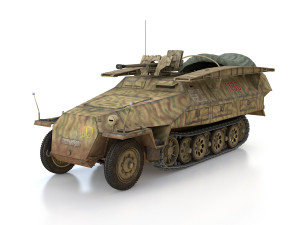 sdkfz 251-7 ausfd - assault-engineer vehicle - 1130 3D Модель