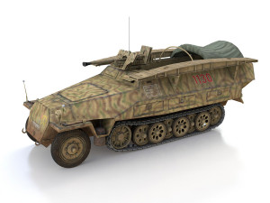 sdkfz 251-7 ausfd - assault-engineer vehicle - 1130 3D Модель