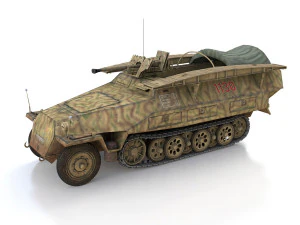 sdkfz 251-7 ausfd - assault-engineer vehicle - 1130 3D Model