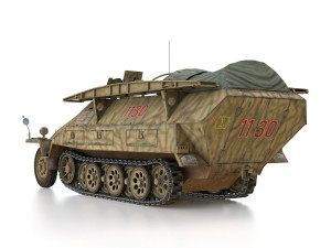 sdkfz 251-7 ausfd - assault-engineer vehicle - 1130 3D Модель
