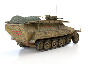 sdkfz 251-7 ausfd - assault-engineer vehicle - 1130 3D Модель