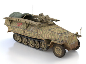 sdkfz 251-7 ausfd - assault-engineer vehicle - 1130 3D Модель