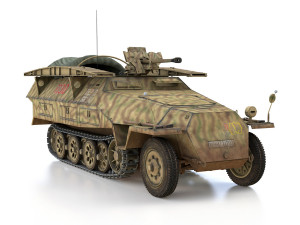 sdkfz 251-7 ausfd - assault-engineer vehicle - 1130 3D Модель