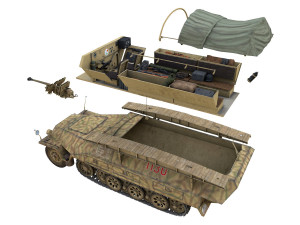 sdkfz 251-7 ausfd - assault-engineer vehicle - 1130 3D Модель