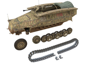 sdkfz 251-7 ausfd - assault-engineer vehicle - 1130 3D Модель