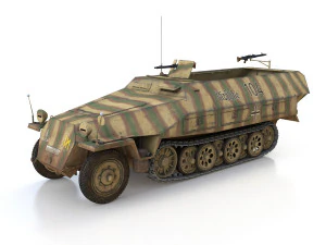 sdkfz 251 ausf d - half-track - 104 3D Model