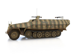 sdkfz 251 ausf d - half-track - 104 3D 模型