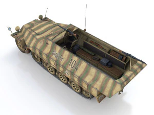 sdkfz 251 ausf d - half-track - 104 3D Model