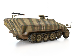 sdkfz 251 ausf d - half-track - 104 3D 模型