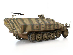 sdkfz 251 ausf d - half-track - 104 3D Model
