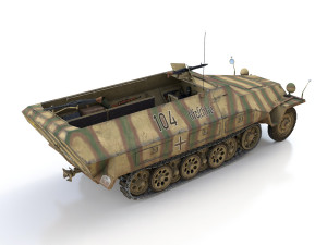 sdkfz 251 ausf d - half-track - 104 3D 模型