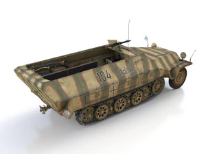 sdkfz 251 ausf d - half-track - 104 3D Model