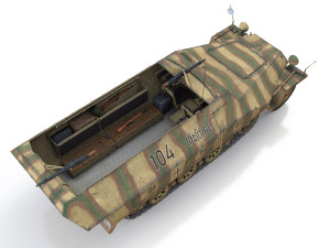 sdkfz 251 ausf d - half-track - 104 3D 模型