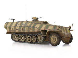sdkfz 251 ausf d - half-track - 104 3D Model
