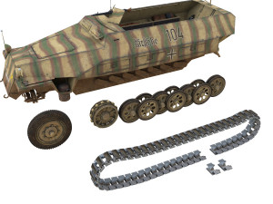sdkfz 251 ausf d - half-track - 104 3D 模型