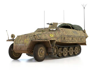 sdkfz 251-3 ausfd - half-track - 9101 3D Model