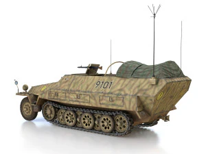 sdkfz 251-3 ausfd - half-track - 9101 3D Model