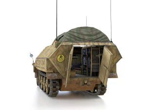 sdkfz 251-3 ausfd - half-track - 9101 3D Model
