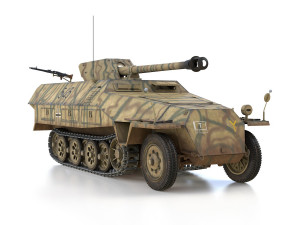 sdkfz 251-22 ausfd - pakwagen - 545 3D Model