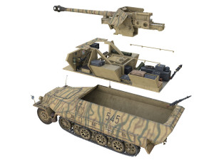 sdkfz 251-22 ausfd - pakwagen - 545 3D Model