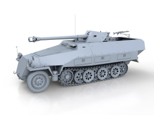 sdkfz 251-22 ausfd - pakwagen - 545 3D Model