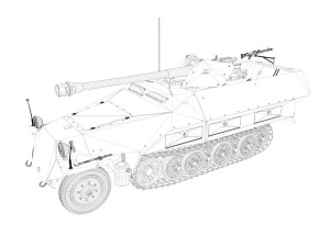 sdkfz 251-22 ausfd - pakwagen - 545 3D Model
