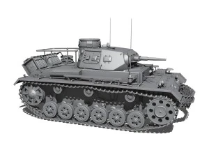 sdkfz 267 pzbefwg iii - ausf e - command tank 3D Model