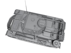sdkfz 267 pzbefwg iii - ausf e - command tank 3D Модель