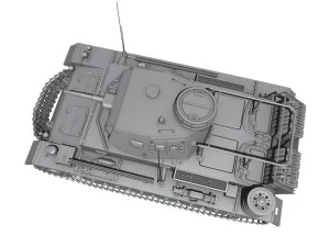 sdkfz 267 pzbefwg iii - ausf e - command tank 3D Model