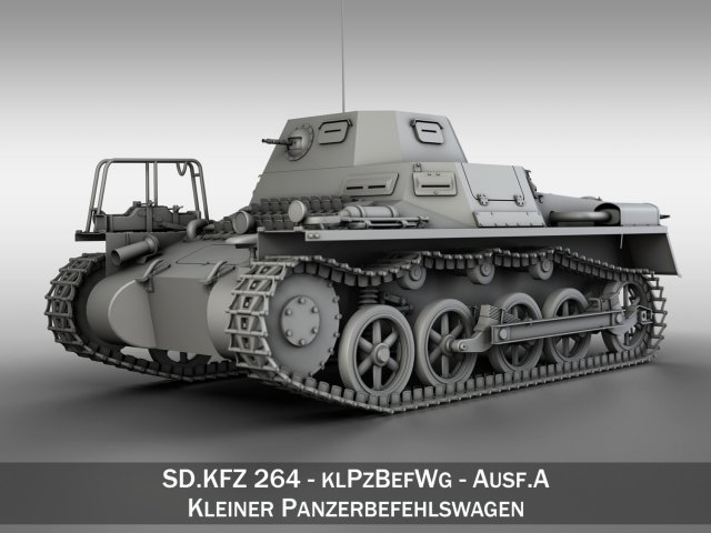 sdkfz 265 klpzbefwg - kleiner panzerbefehlswagen 3D Model .c4d .max .obj .3ds .fbx .stl .blend 