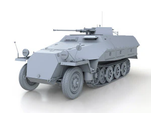 sdkfz 251-17 ausfd - luchtafweervoertuig 3D Model