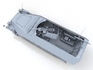 sdkfz 251-17 ausfd - luchtafweervoertuig 3D Model