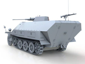 sdkfz 251-17 ausfd - luchtafweervoertuig 3D Model