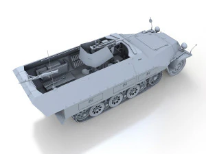 sdkfz 251-17 ausfd - luchtafweervoertuig 3D Model