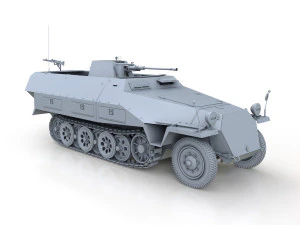 sdkfz 251-17 ausfd - luchtafweervoertuig 3D Model