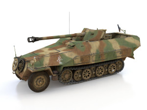 sdkfz 251-22 ausfd - pakwagen - 11 pzdiv 3D Model