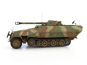 sdkfz 251-22 ausfd - pakwagen - 11 pzdiv 3D Model