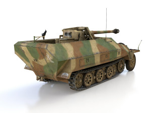 sdkfz 251-22 ausfd - pakwagen - 11 pzdiv 3D Model