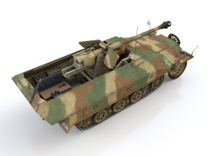 sdkfz 251-22 ausfd - pakwagen - 11 pzdiv 3D Model