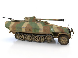 sdkfz 251-22 ausfd - pakwagen - 11 pzdiv 3D Model