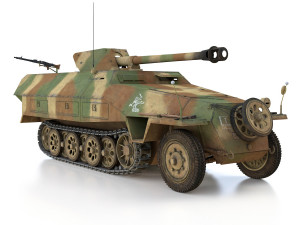 sdkfz 251-22 ausfd - pakwagen - 11 pzdiv 3D Model