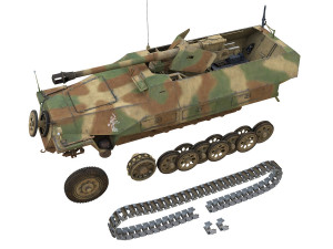 sdkfz 251-22 ausfd - pakwagen - 11 pzdiv 3D Model